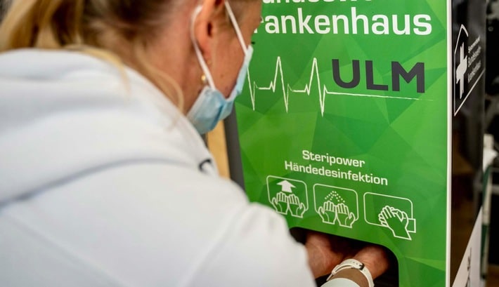 Die Händehygiene ist am Bundeswehrkrankenhaus Ulm Gold wert!